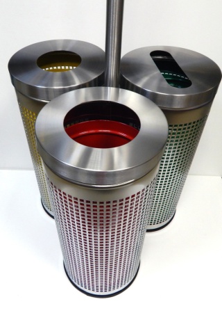 Урна для раздельного сбора мусора Молл перфорированная для мусора